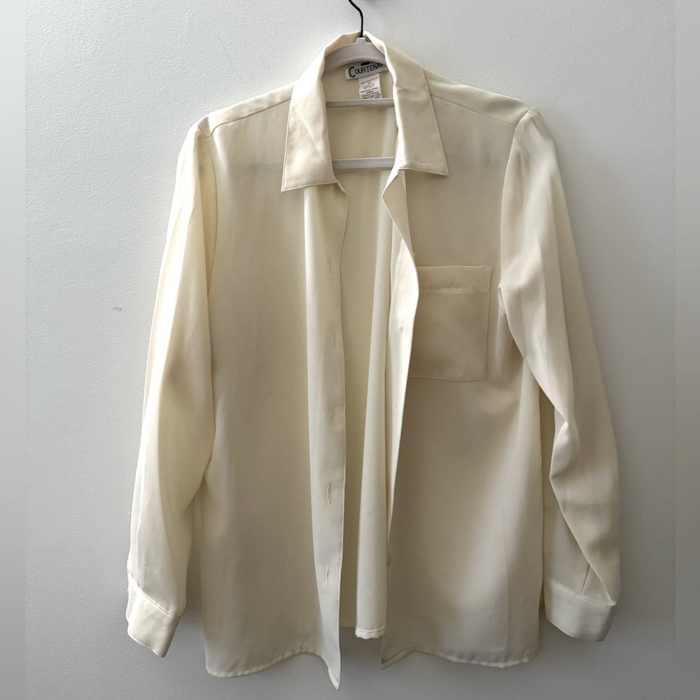 Vintage Semi-Sheer Button Down